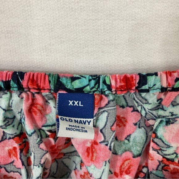 Old Navy Floral Round Neck Tie Front Summer Mini Dress size XXL - Picture 2 of 9